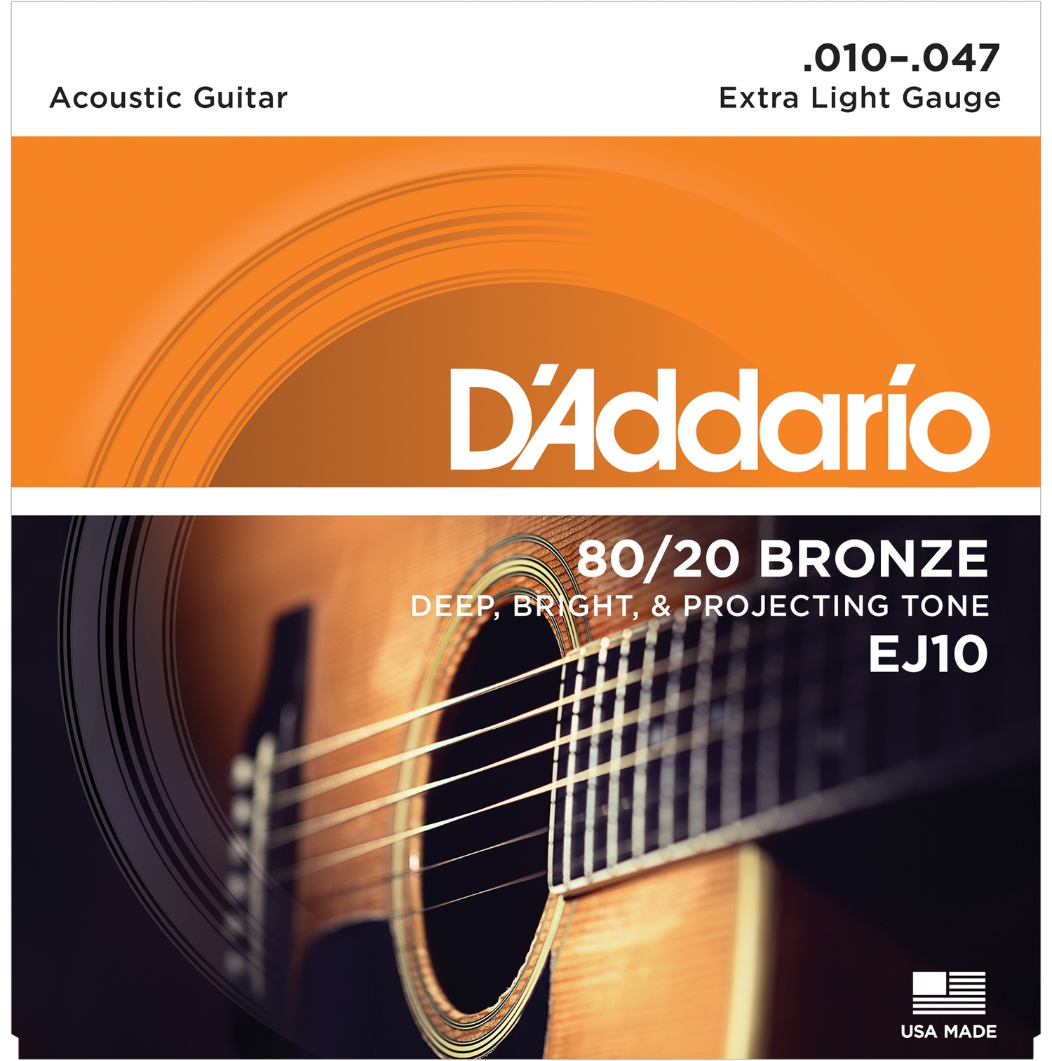 D'ADDARIO EJ10 -    ,  80/20, Extra Light 10-47