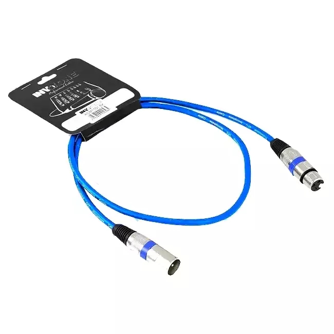 INVOTONE ACM1102/B - микрофонный кабель,  XLR(папа) <-> XLR(мама),  длина 2 м (синий)