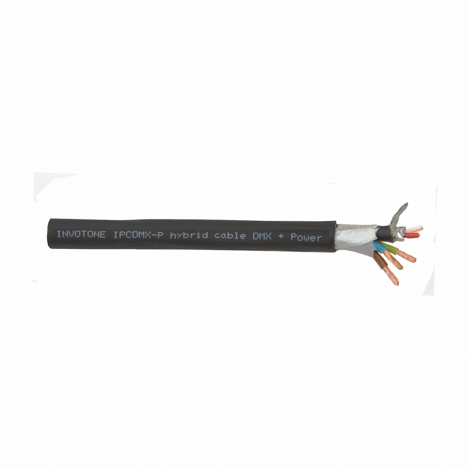 INVOTONE IPCDMX-P - инсталляционный, комбинированный DMX кабель c силовым кабелем,  в катушке 100м