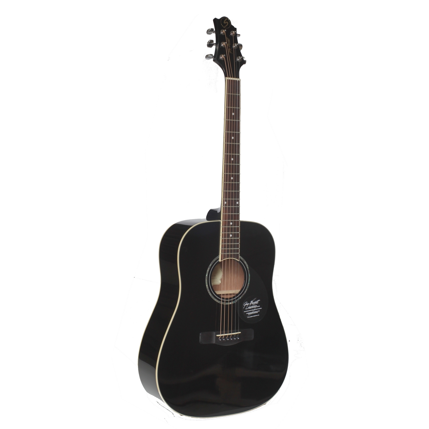 GREG BENNETT GD101S/BK - акустическая гитара, дредноут, ель, цвет черный