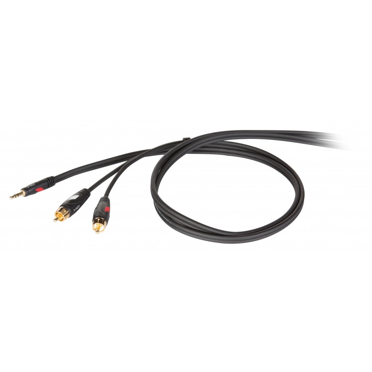 DIE HARD DHG520LU3 - проф. аудио кабель, 3,5 джек стерео <-> 2хRCA(папа),  ,длина 3 м