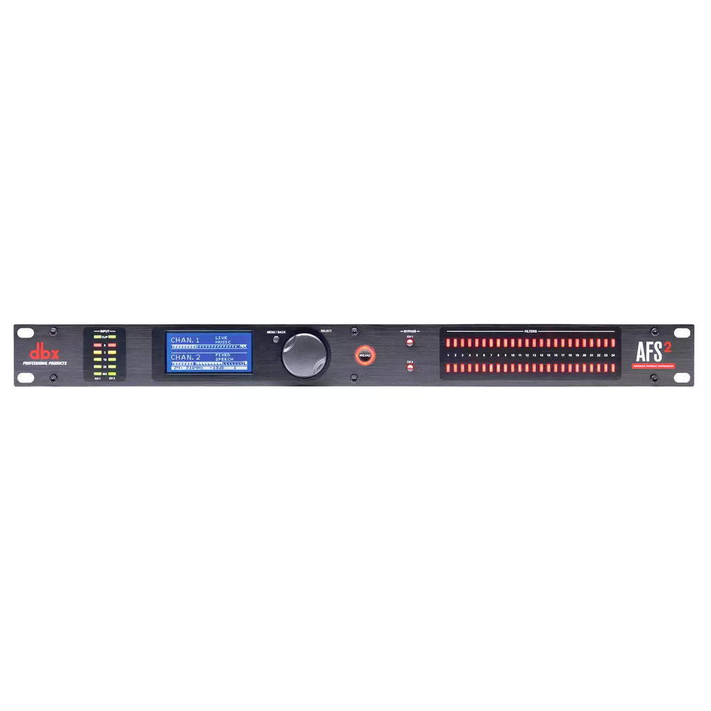 dbx AFS2 - двухканальный подавитель акустической обратной связи c LCD-экраном