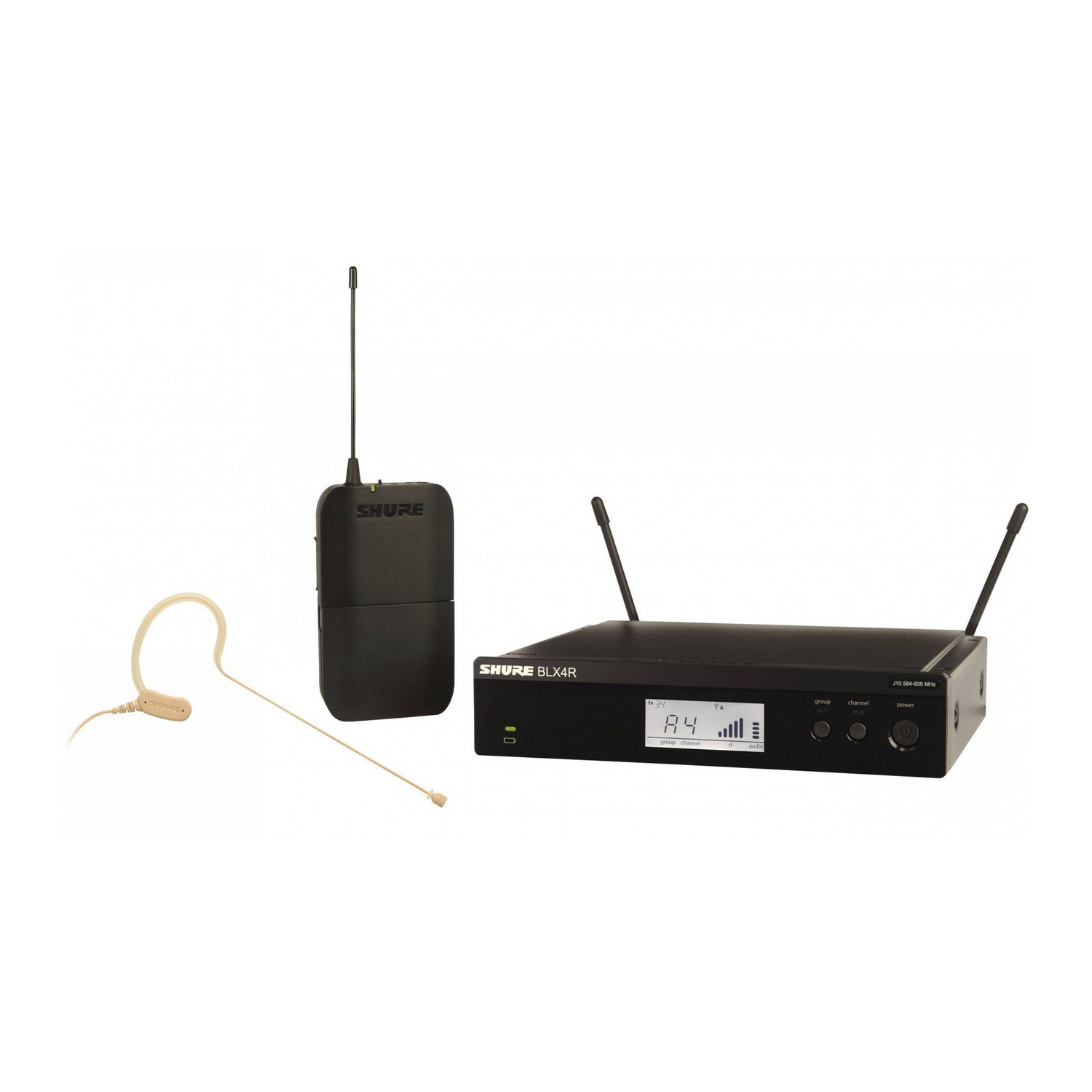 SHURE BLX14E/MX53 M17 - радиосистема головная с микрофоном MX153, цвет телесный
