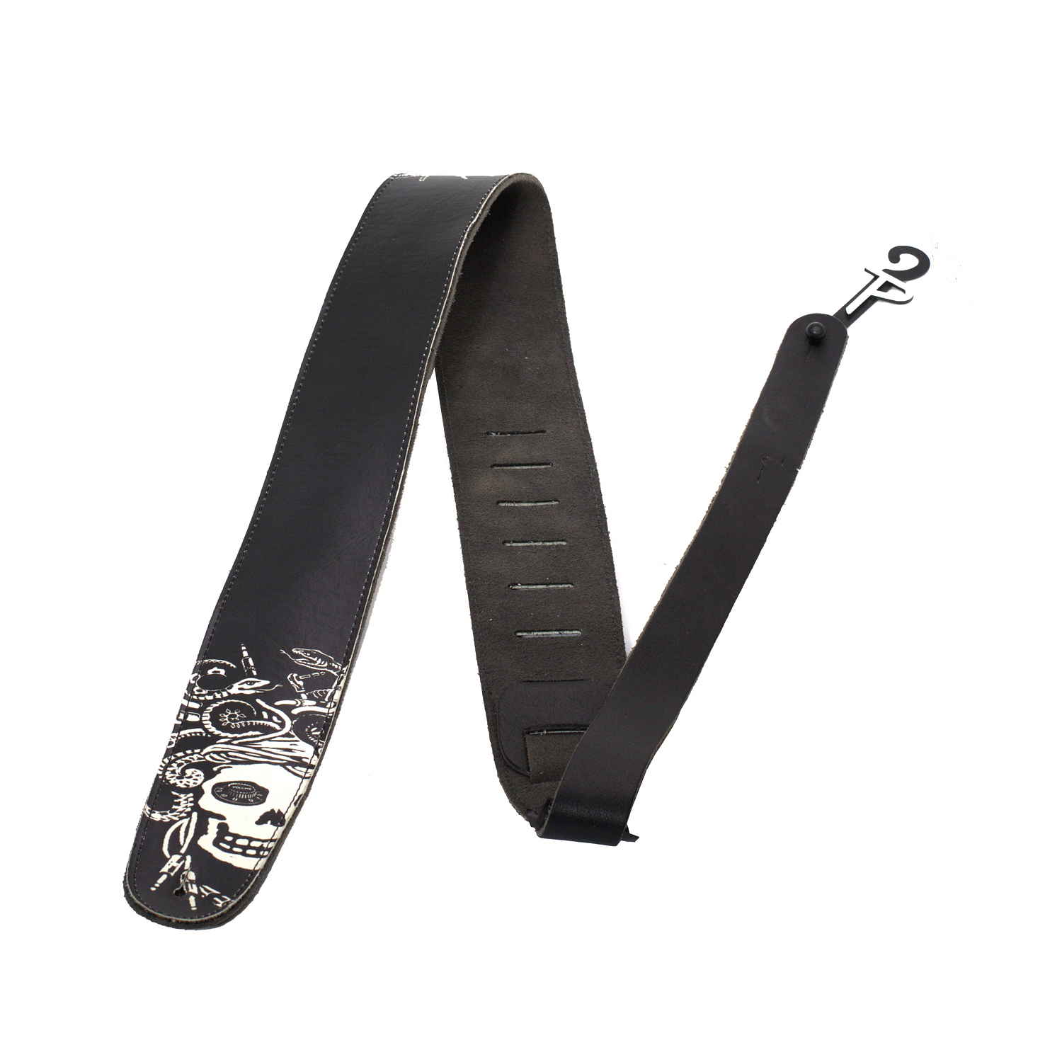 PLANET WAVES 50JS05 - гитарный ремень, тканый, для эл.гитар (чёрно-белые уродцы)