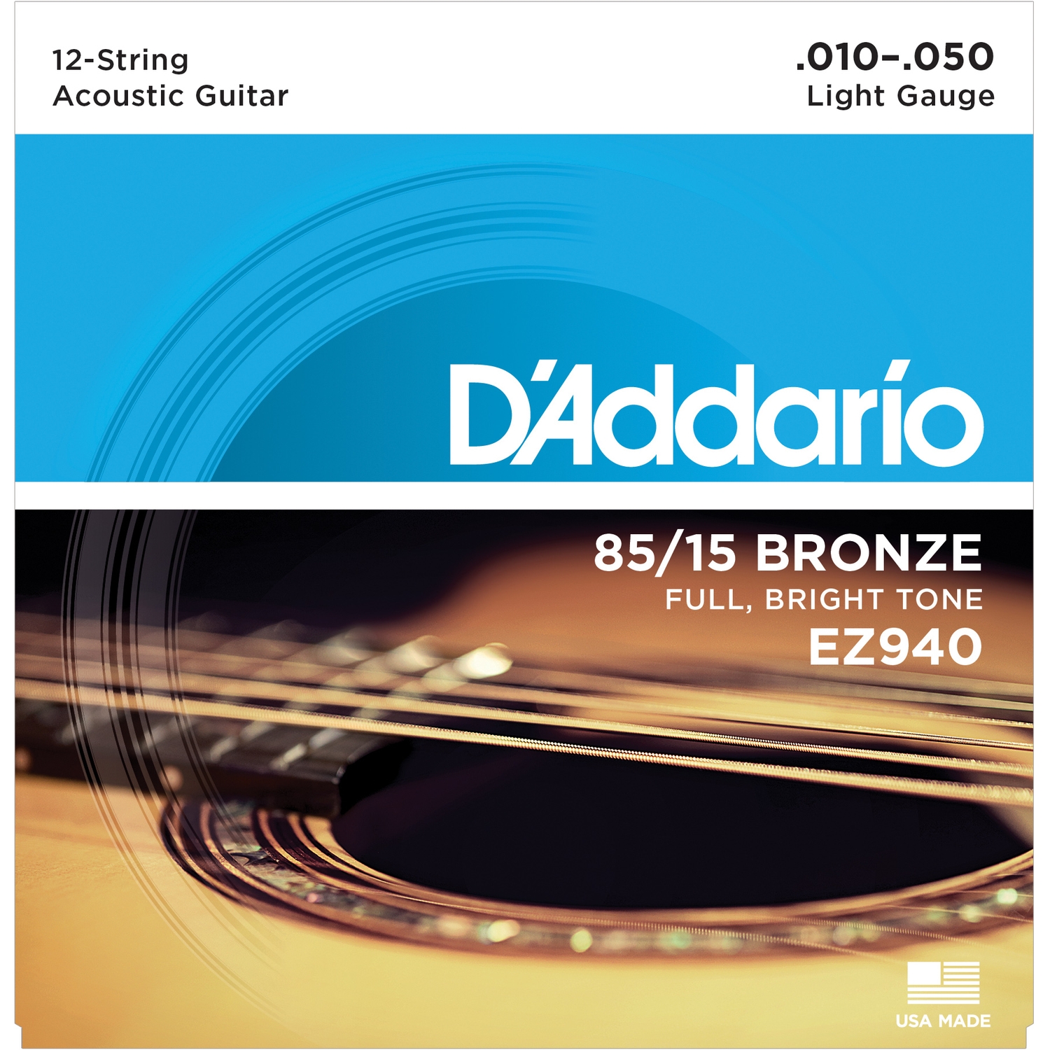D'ADDARIO EZ940 -   12- ,  85/15, Light 10-50