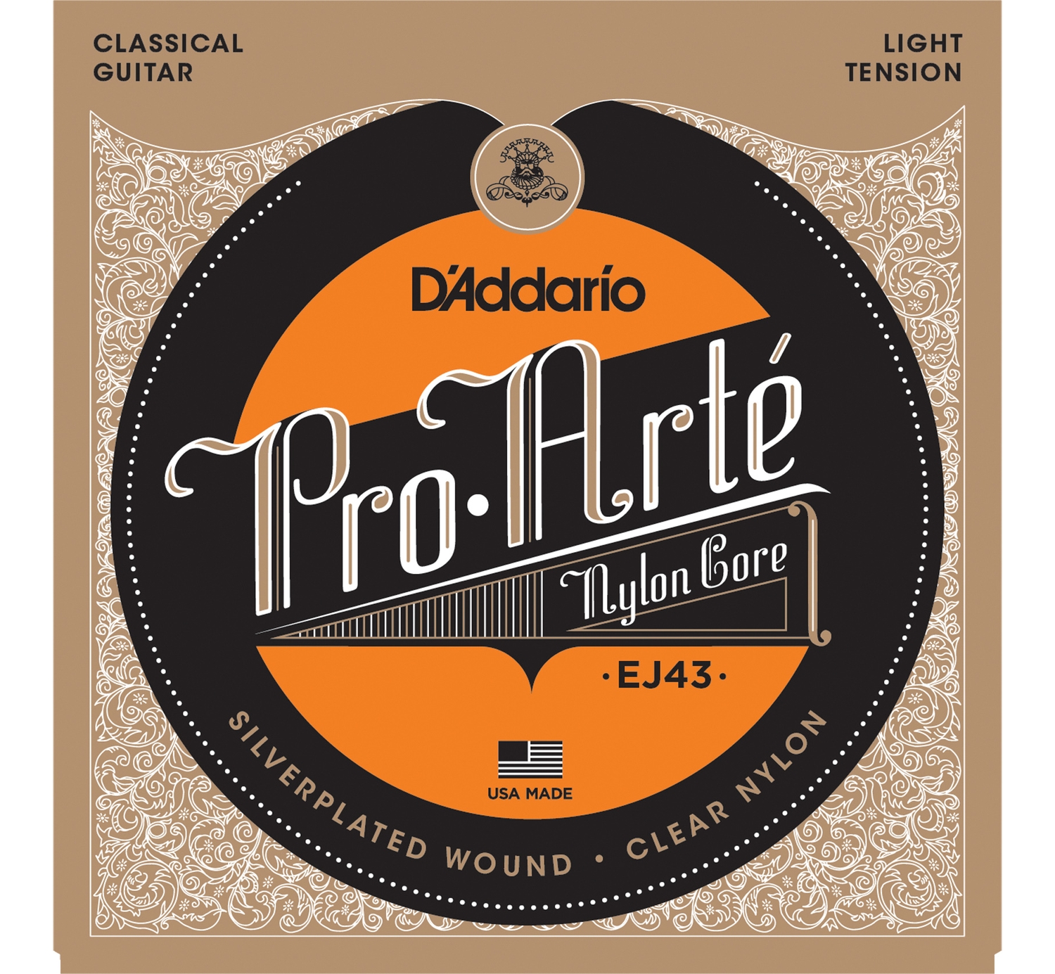D'ADDARIO EJ43 - струны для классической гитары, серебро (Silver), Light.